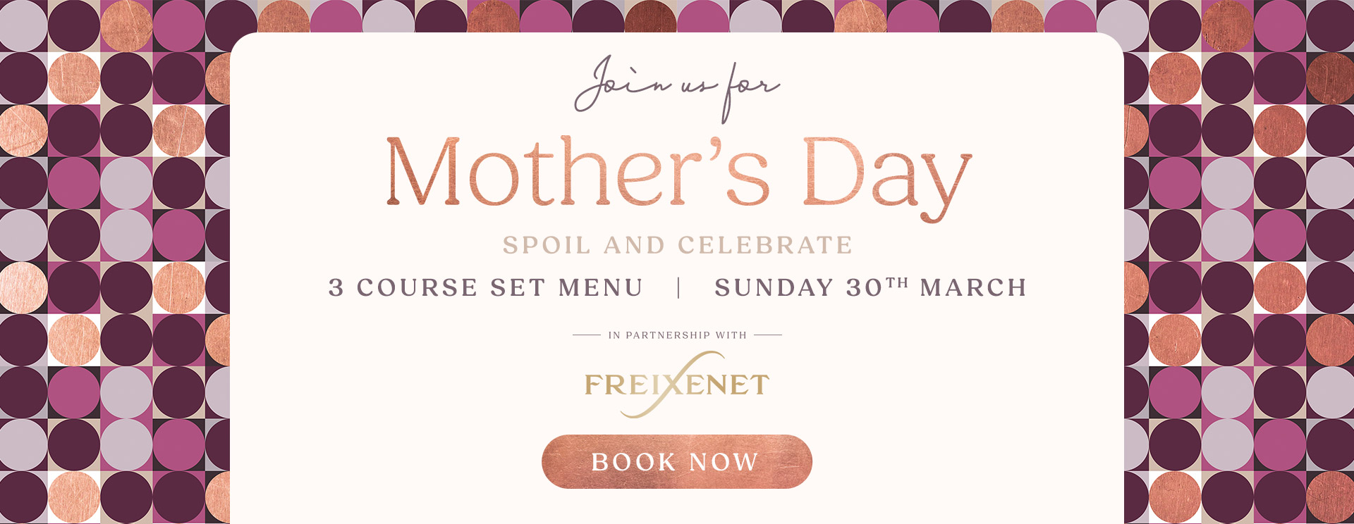 Mother’s Day menu/meal in Cookham